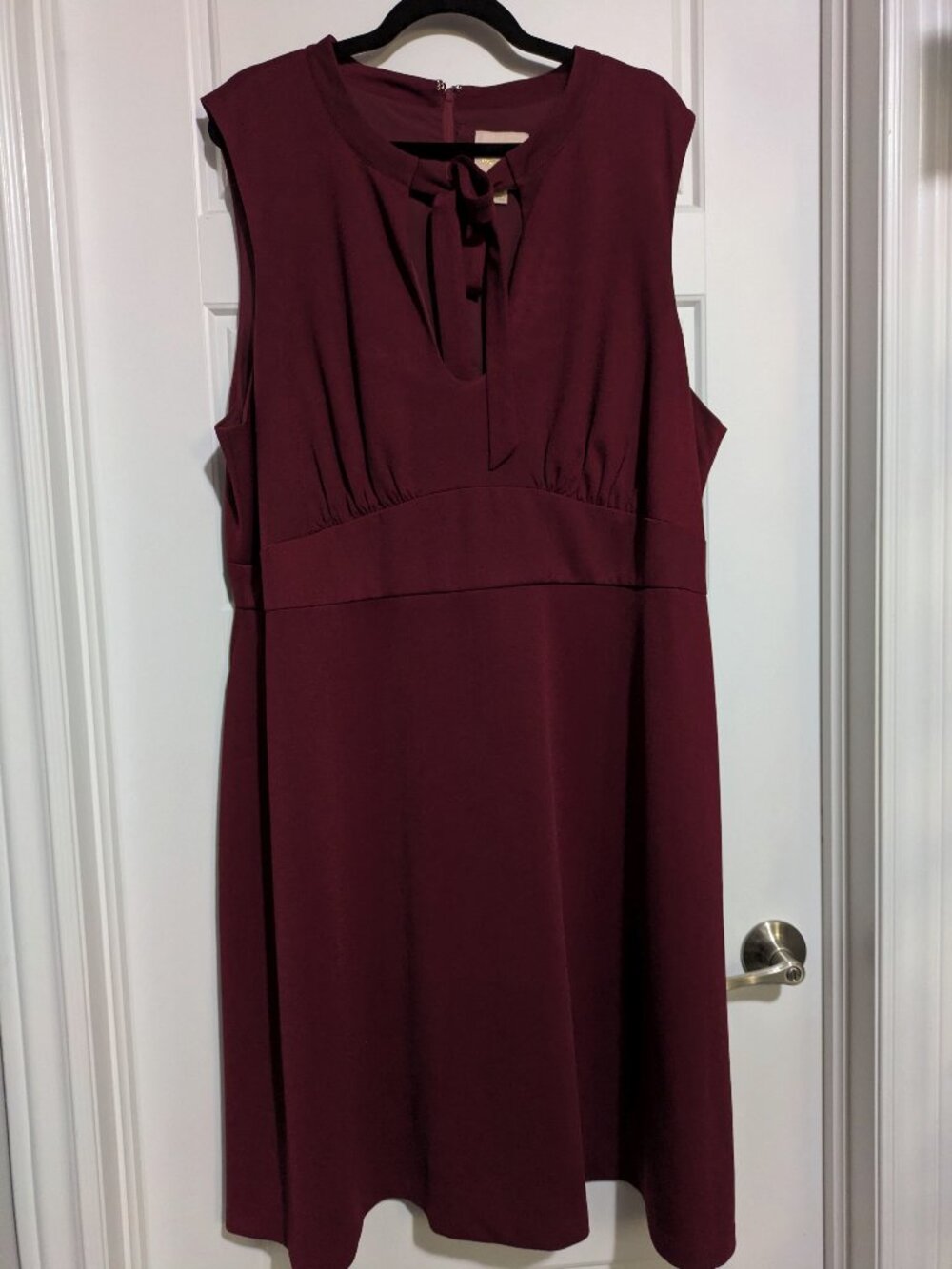 Modcloth Burgundy Formal Sleeveless Knee-Length Dress (3X) Plus